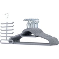LIVIVO Velvet Hangers 50 Pack Grey Rose Gold Non Slip | Size: Large