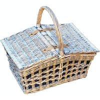 Red Hamper PR038/HOME Wicker Provence Open Weave Empty Picnic Basket in Grey