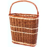 Red Hamper WB015/HOME Wicker Oval Bottle Picnic Basket Carrier in Brown