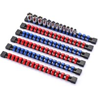 Autojack 6 Piece 3/8" Drive Socket Organizer Rails, SAE & Metric Socket Holder Rail, Red & Blue 1/4" 1/2" | Size: 1000mm x 400mm