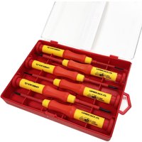 Lumberjack 6pc Insulated Precision Screwdriver Set VDE Certified in Red | Size: 1000mm x 400mm