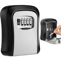 Lumberjack Wall Mounted Key Safe Box with 4 Digit Combination Lock in Grey