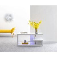 GFW Polar High Gloss LED Coffee Table in White