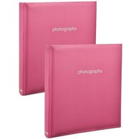 Arpan Photo Album 5x7" Slip in Memo Book bound for 120 Photos (Pack of 2) in Pink