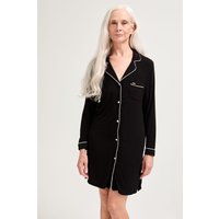 Pretty You London Women's Bamboo Nightshirt in Black | Size: 8