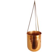 Leaf Copper Hanging Planter 18 x 22cm Hand finished | Size: 18 x 22 cm