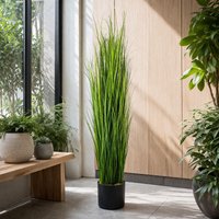 Leaf 130cm Artificial Natural Onion Grass Plant in Green