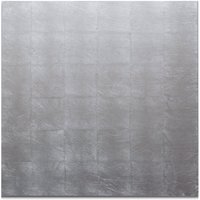 Posh Trading Company Set of Two Silver Leaf Placemats - Chic Matte Silver