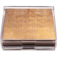 Posh Trading Company Placebox Clear Silver Leaf - Gold | Size: 6 Pack
