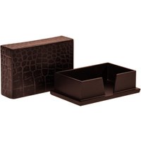 Posh Trading Company Chelsea Business Card Holder Vintage Croc in Brown