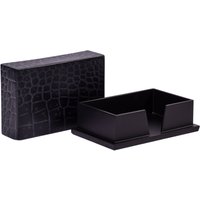Posh Trading Company Chelsea Business Card Holder Croc Noir in Black