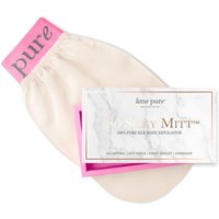 âme pure SO SILKY MITT - 100% Pure Silk Scrub & Exfoliating Peel Glove For Body in Pink-Beige