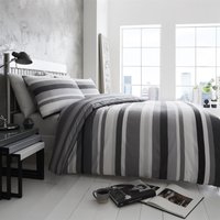 Portfolio Living Simply Stripes Duvet Cover Set Bedding in Charcoal | Size: King