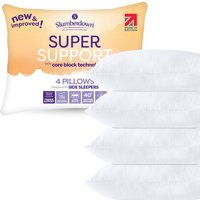 Slumberdown 4 Pack Super Support Firm Support Pillows in White