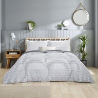 Slumberdown Coverless Comfort Printed Stripe Grey 10.5 Tog Duvet | Size: Single