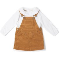 Dotty Dungarees Girl's Caramel Corduroy Dress 4-5y in Brown | Size: 4-5 Years