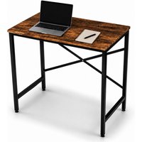Oypla 80cm Heavy Duty Industrial Writing Computer Desk in Brown