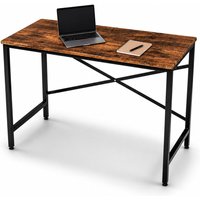 Oypla 100cm Heavy Duty Industrial Writing Computer Desk in Brown