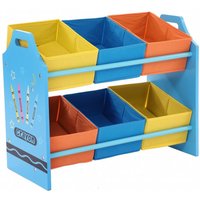 Oypla Childrens Wooden Crayon Toy Games Storage Unit