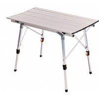 Oypla 3ft Adjustable Portable Folding Outdoor Aluminium Camping Table in Silver