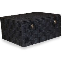 Red Hamper Black Woven Paper Rope Picnic Basket | Size: Large