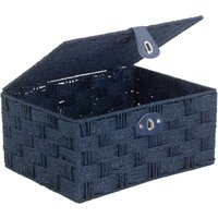 Red Hamper Blue Woven Paper Rope Picnic Basket | Size: XL