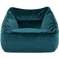 icon Natalia Velvet Adults Bean Bag Armchair, Large Beanbag Dusk Pink in Teal