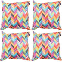 icon Indoor & Outdoor Waterproof Cushion, Herringbone Print (4-Pack) | Size: 43 cm x 43 cm
