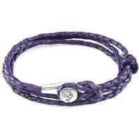 & Dundee Silver & Braided Leather Bracelet
