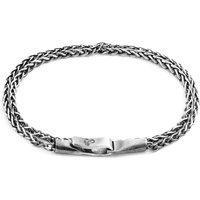ANCHOR & CREW Men's Staysail Double Sail Silver Chain Bracelet | Size: 21 cm