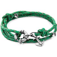 & Clyde Silver & Braided Leather Bracelet