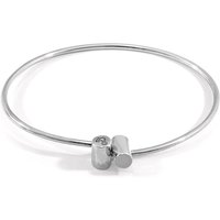 ANCHOR & CREW Women's Wynne Capsule Midi Geometric Silver Bangle | Size: 19 cm