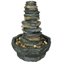 Stacked Stone Monolith Water Feature LED Lights 70cm