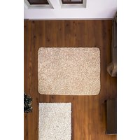 FWStyle 100% Cotton Dirt Stopper Anti Slip Door Mat 75x50cm - Moon Biege in Beige | Size: 50 cm x 75 cm