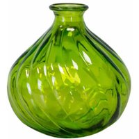 Verano Spanish Ceramics Glass Ola Home Décor Small Round Vase (H) 17cm in Lime