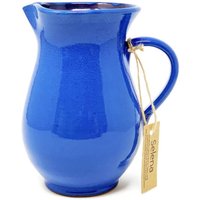 Verano Spanish Ceramics Selena Glazed Hand Dipped Kitchen Dining Pourer Jug 1L (H) 19cm in Blue
