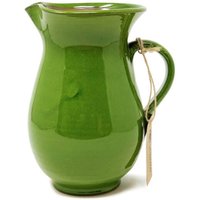 Verano Spanish Ceramics Selena Glazed Hand Dipped Kitchen Dining Pourer Jug 1L (H) 19cm in Dark Green