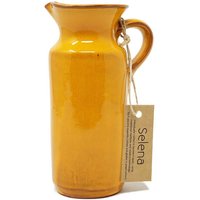 Verano Spanish Ceramics Selena Glazed Hand Dipped Kitchen Dining Rustic Bottle 0.5L (H) 18cm in Orange