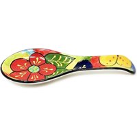Verano Spanish Ceramics Classic Spanish Hand Painted Kitchen Dining Spoon Rest (L) 26cm Floral