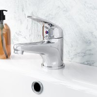 Chrome Basin Mono Mixer Tap Single Lever Bathroom Sink Faucet Deck Mounted