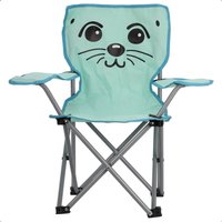 idooka Kids Folding Deck Chair Sealion Animal Design Camping Outdoors in Light Green