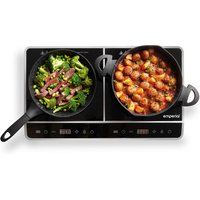 Emperial Electric Double Induction Hob Portable Cooker Digital Touch 2800W in Black