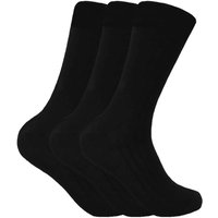 Sock Snob Men's 3 Pairs Winter Warm Wool Blend Hiking Boots Socks in Jet Black | Size: 6-11