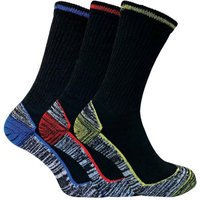 Sock Snob Men's 6 Pairs Summer Cotton Bamboo Work Socks in Black | Size: 6-11
