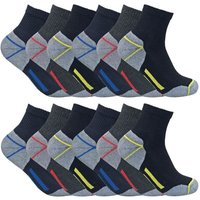 Sock Snob Men's 12 Pairs Ultimate Low Cut Work Heavy Duty Works Socks | Size: 6-11