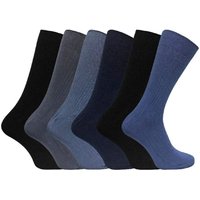 Sock Snob Men's 6 Pairs Soft 100% Cotton Plain Coloured Socks | Size: 11-14