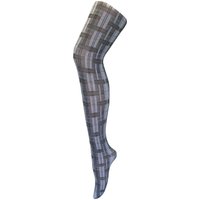 Sock Snob Women's 1 Pack Coloured 80 Denier Opaque Patterned Soft Tights in Light Grey | Size: 18-22