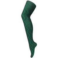 Sock Snob Women's 1 Pack Coloured 80 Denier Opaque Patterned Soft Tights in Bottle Green | Size: 18-22