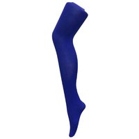 Sock Snob Women's 1 Pack 80 Den Opaque Coloured Soft Winter Fashion Tights in Blue | Size: Large