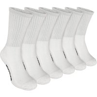 Sock Snob Men's 6 Pairs Bamboo Cotton Running Sport Socks in White | Size: 6-11